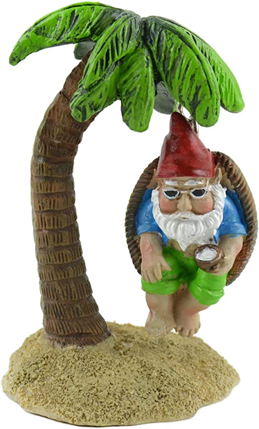 Mini Fairy Garden Gnome Palm Tree Swing - Baby Feathers Gift Shop