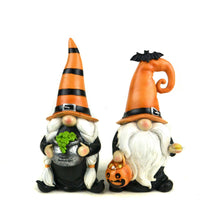  Fall Fairy Garden Halloween Trick or Treat Gnome Couple - Baby Feathers Gift Shop