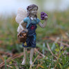 Maggie Mini Fairy with Toby: Fairy Garden Animals Miniature - Baby Feathers Gift Shop