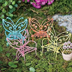 Butterfly Chairs Fairy Garden Miniature Furniture - Baby Feathers Gift Shop