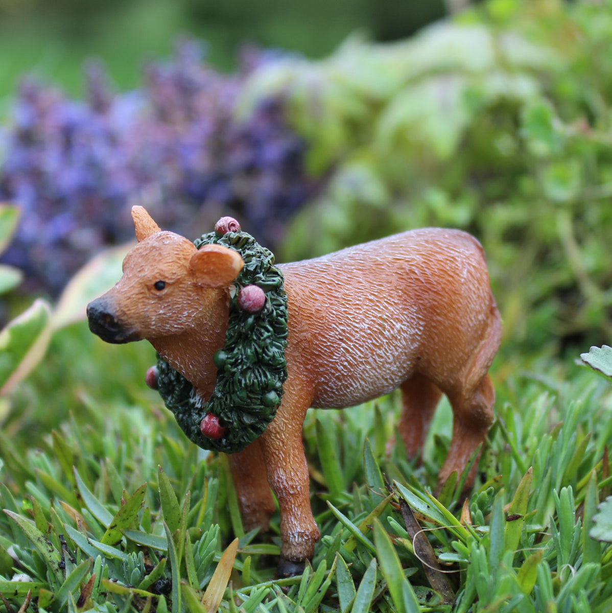 Annabelle the Barnyard Animal Christmas Calf: Fairy Garden Holiday The ...