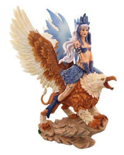 Purple Fairy with Griffin Figurine - Baby Feathers Gift Shop