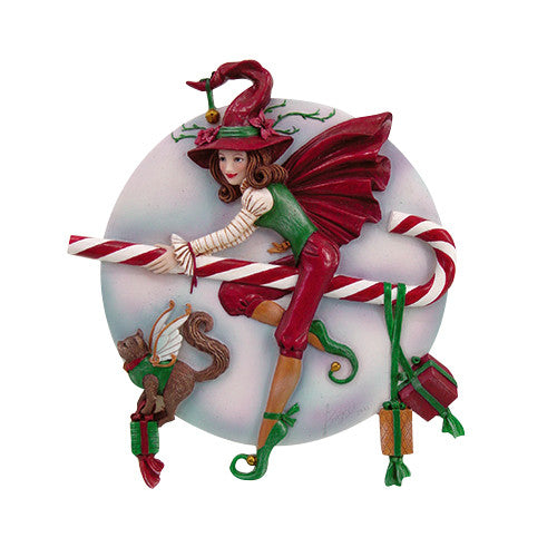 Christmas Candy Cane Witch - Baby Feathers Gift Shop