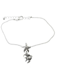  Tropical Fish Angel & Starfish Chain Anklet Bracelet - Baby Feathers Gift Shop