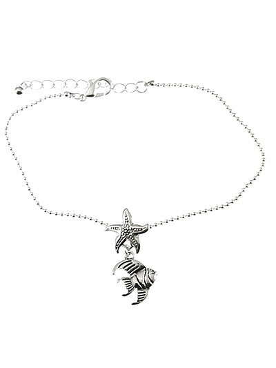 Tropical Fish Angel & Starfish Chain Anklet Bracelet - Baby Feathers Gift Shop