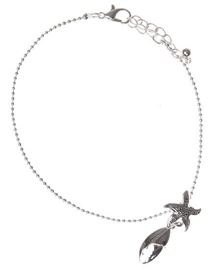 Lobster Claw & Starfish Chain Anklet Bracelet - Baby Feathers Gift Shop