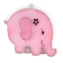  Elephant Pink Baby Stained Glass Switchables Night Light Cover; Ornament: Suncatcher - Baby Feathers Gift Shop