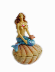  Mermaid on Shell Trinket Box - Baby Feathers Gift Shop