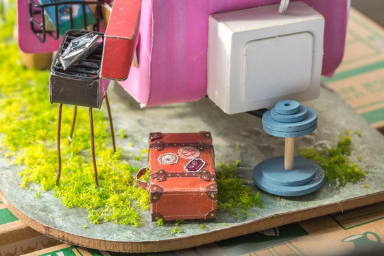 Happy Camper DIY Miniature Dollhouse Kit: DIY Mini Village Kit - Baby Feathers Gift Shop