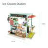 Ice Cream Station DIY Miniature Dollhouse Kit: DIY Mini Village Kit - Baby Feathers Gift Shop