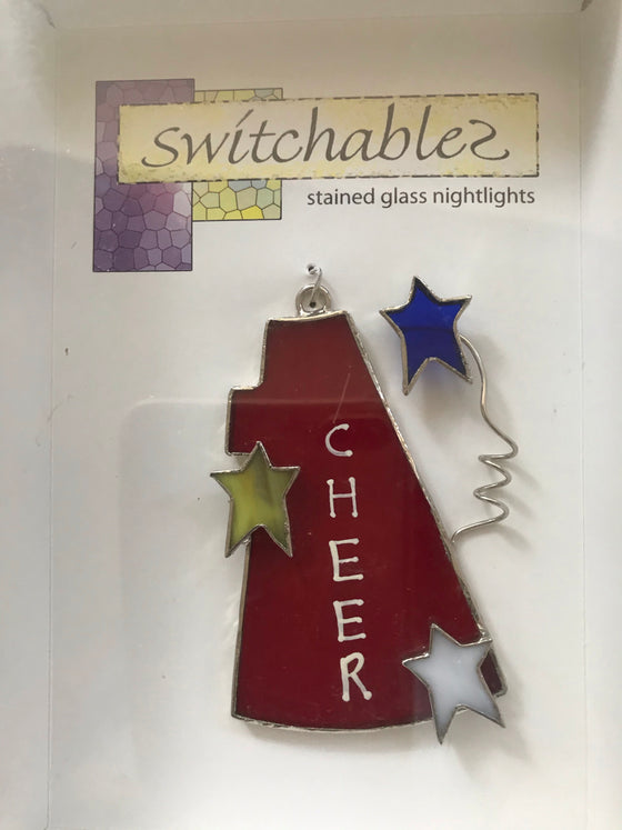 Cheer Stained Glass Switchables Night Light Cover; Ornament: Suncatcher - Baby Feathers Gift Shop