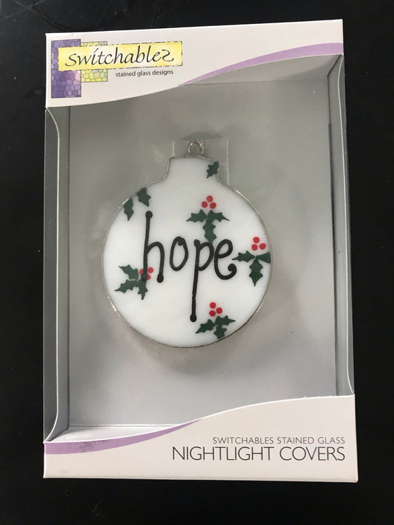 Christmas Hope Stained Glass Ornament: Suncatcher: Switchables Night Light Cover - Baby Feathers Gift Shop