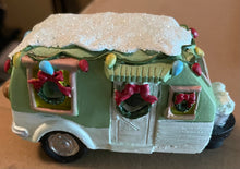  Green Christmas Mini Camper with LED Miniature Fairy Garden Camping Theme - Baby Feathers Gift Shop