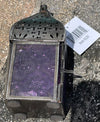 Imagine Purple Glass Casablanca Tea Light Lantern Zen Garden Fairy Garden Miniature - Baby Feathers Gift Shop