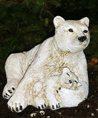  Baby Polar Bear Nap Time Wild Ones Animal Barnyard Miniature Fairy Garden - Baby Feathers Gift Shop