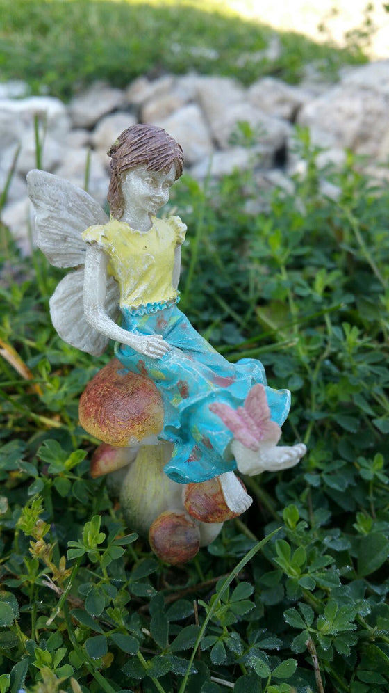 Olivia Mini Fairy: Fairy Garden Miniature - Baby Feathers Gift Shop