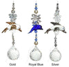 Dolphin Blue 20mm Crystal Suncatcher: Light Catcher Ornament - Baby Feathers Gift Shop