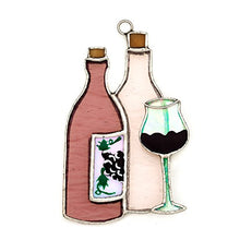  Wine Bottles & Glass Stained Glass Switchables Nightlight Cover; Ornament: Suncatcher - Baby Feathers Gift Shop