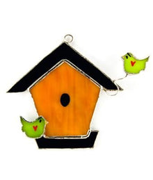  Bird House Stained Glass Switchables Nightlight Cover; Ornament: Suncatcher - Baby Feathers Gift Shop